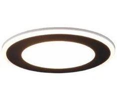 Įleidžiamas LED šviestuvas TRIO AURA, 10 W, 3000 K, 1040 lm, 2 šviesos šaltiniai, juodos sp., Ø15 cm