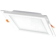 Įleidžiamas stiklinis LED šviestuvas VESTALIGHT, 3000 K, 18 W, 1347 lm, IP40, 20 x 20 cm