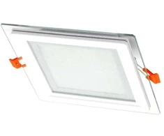 Įleidžiamas stiklinis LED šviestuvas VESTALIGHT, 3000 K, 12 W, 839 lm, IP40, 16 x 16 cm