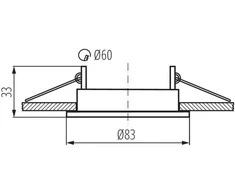 Įleidžiamas šviestuvas KANLUX ALOR, 35W, IP20, 12V/220V, 8,3x3,3 cm, juodos sp.
