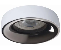 Įleidžiamas šviestuvas KANLUX ELNIS, 35 W, GU10, baltos su juoda sp., ø9,8 cm