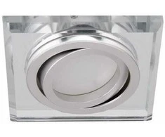 Įleidžiamas šviestuvas KANLUX MORTA CT-DTL50-SR, 12 V, 35 W, GU5.3, kvadrato f., sidabro sp.