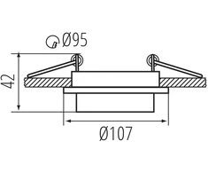 Įleidžiamasis šviestuvas KANLUX AGEO, 1 x GX5,3/GU10, max 10 W, baltos sp., Ø10,7 cm