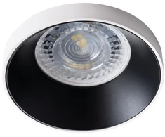 Įleidžiamasis šviestuvas KANLUX SIMEN, 1 x G5,3/GU10, max 50W, baltos ir juodos sp., Ø7,5 cm