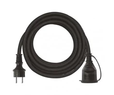 Ilgiklis EMOS, 1 lizdas, 5 m, 3x1.5 mm2, IP44 juodos sp.