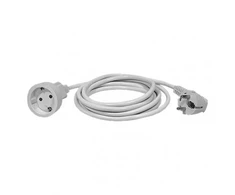 Ilgiklis EMOS, 1 lizdas, 5 m, 3x1.5 mm2, baltos sp.