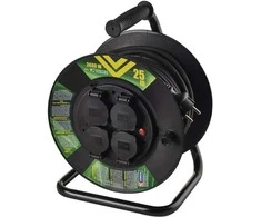 NULL Ilgintuvas ritėje su įžeminimu IP44 Emos 4viet./25m/3x1.5mm