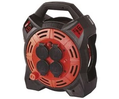 Ilgintuvas ritėje su įžeminimu IP44 Emos 4viet./15m/3x1.5mm