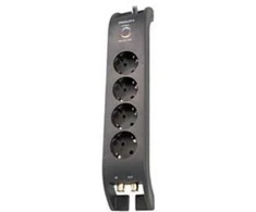 Ilgintuvas su 1800J perkrovos apsauga Philips 4-viet./2m/3x1.5mm/TV juodas