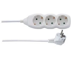 Emos Ilgiklis 3 lizdų 5.0m su įžeminimu (baltas) 1.5mm²