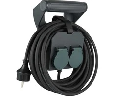 Ilgintuvas su prie sienos tvirt. laikikliu IP44 Electraline 2viet./10m/3x1.5mm