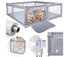 iMex Toys KOJEC DLA DZIECKA sulankstomas 180X200CM SUCHY BASEN Žaidimų aikštelė DZIECIĘCY PILKA