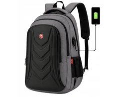 Imiti Miesto kuprinė su Usb, talpi, skirta mokyklai, kelionėms, pilka