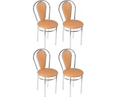 Impor 4x Tulipan Plus Chrome kėdžių rinkinys