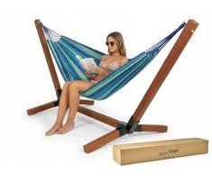 Impregnuotas hamako rėmas 150kg + audinys 220x80cm komplektas iš gamintojo