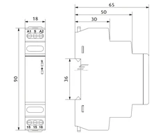 Impulsinė relė su ,,atmintimi" FRT25 2 2С/О 24-240VAC/DC, 50/60HZ