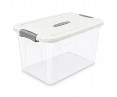 IN Pojemnik plastikowy su pokrywą permatomas 4l organizer 26x18x14,5cm