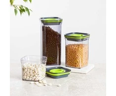Indas su dangčiu biriam maistui laikyti Twist Ambition 1.5 l pilkas/žalias