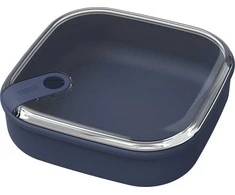 Indas su dangčiu maistui laikyti Ela Rotho 19.5x19.5x6.7cm/1L plokščias/MidnightBlue