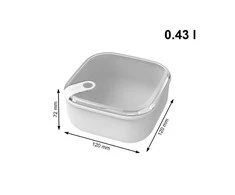 Indas su dangčiu maistui laikyti Ela Rotho 12x12x7.2cm/430ml Mistletoe Baltas