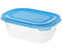 Indas su dangčiu maistui laikyti Sunshine Rotho 0.5L/4vnt. plastikinis/mėlynas