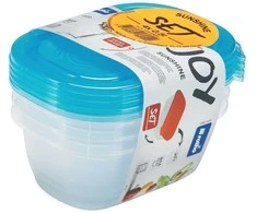 Indas su dangčiu maistui laikyti Sunshine Rotho 0.5L/4vnt. plastikinis/mėlynas