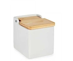 Bikuva.lt Indelis druskai laikyti su dangteliu 550 ml keramika 10,5x10x10,7cm Vessia 91859
