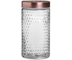 Be Prekinio Zenklo Indelis stiklinis su dangteliu 1,5 l D11,5xH22 cm Urban Living 32476