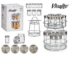 Indelių prieskoniams rinkinys Vivalto 9vnt su stovu