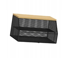 Indų dangtelio tinklelis maisto apsaugai kupolo tinklelis, daugkartinio naudojimo geležinis juodas 52 cm x 31 cm x 27 cm