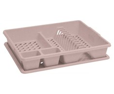 Indų džiovykla su padėklu CURVER BASIC KITCHEN ACCESORIES, kreminės spalvos, h9 x 45 x 38 cm