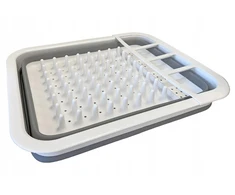 Indų džiovyklė - Foldable Dish Haba, pilkai balta