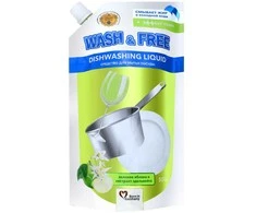 Indų ploviklis Wash&amp;Free 480ml/500g obuolys/edelveisas
