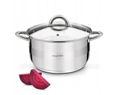 INDUKCINĖS DUJOS NERŪDŽIAJO PLIENO PUODAS Patvarus Konighoffer Faro 5,9l 24cm