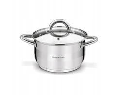 INDUKCINIS PUODAS Dujinis Plieninis dangtis Tvirtas Konighoffer Faro 2.6L 18cm