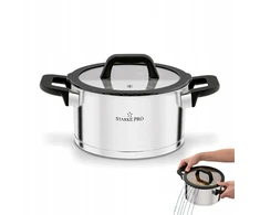 INDUKCINIS PUODAS Plienas, NERŪDIJAMAS, Tvirtas dujinis Starke Pro Rigor 3.3L 20cm