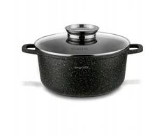 INDUKCINIS puodo dangtis KIETOS DUJOS Konighoffer Pollo Juodas 4,5l 24cm