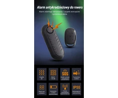Ineox Dviračio signalizacija nuo vagystės jutiklio nuotolinio valdymo pultas 110dB dviračio apsaugos nuo vagystės signalizacija