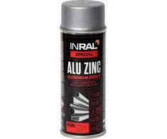 Aerozoliniai dažai metalui INRAL ALU ZINC aliuminis 400 ml.