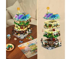 Insoon Blocks CITY CAFE COFFEE HOUSE LED HOUSE PARDUOTUVĖ FIGŪRA DOVANAI 1876×
