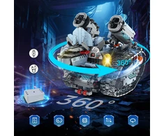 Insoon BLOKŲ ROBOTO NUOTOLINIO KONTROLĖ RC TANK TRANSPORTO PRIEMONĖS LED PROGRAMAVIMAS 5in1 755vnt.