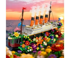 Insoon TITANIKO BLOKAI TITANIC SHIP KRUIZINIS LAIVAS LED 1860vnt FIGURINIŲ RINKINYS