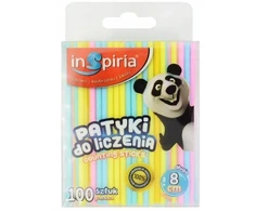 Schemat Inspira inSpiria skaičiavimo lazdelės, apvalios, 8 cm, 100 vnt, spalvingos, lavinančios