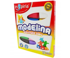 Inspira MODELINA SZKOLNA PLASTYCZNA DLA DZIECI NIEBRUDZĄCA KREATYWNA 12 COLOURS