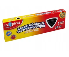 Inspiria Jumbo juodi pieštukiniai kreideliai, 12 vnt.
