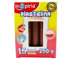 Teka Inspiria PLASTELINA SZKOLNA DLA DZIECI Rinkinys 15 SZT. ELASTYCZNA MIĘKKA KOL.RUDA