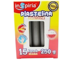Inspiria Plastelinos rinkinys vaikams, 15 vnt., 250g, pilkos spalvos