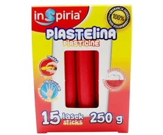Inspiria Plastelinos rinkinys vaikams, raudona, 15 lazdelės