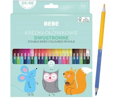 Interdruk BEBE Dvipusės pieštukinės kreidelės tvirtos Olo 48 spalvos