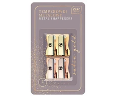 Interdruk metalinis drožtukas, 2 vnt., Satin Gold